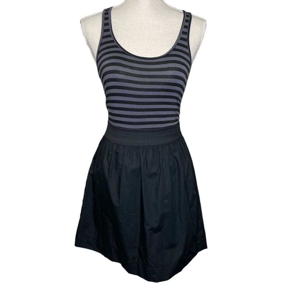 Eight Sixty Sleeveless Tank Top Stripe Skater Dress With Pockets Size Small NWT